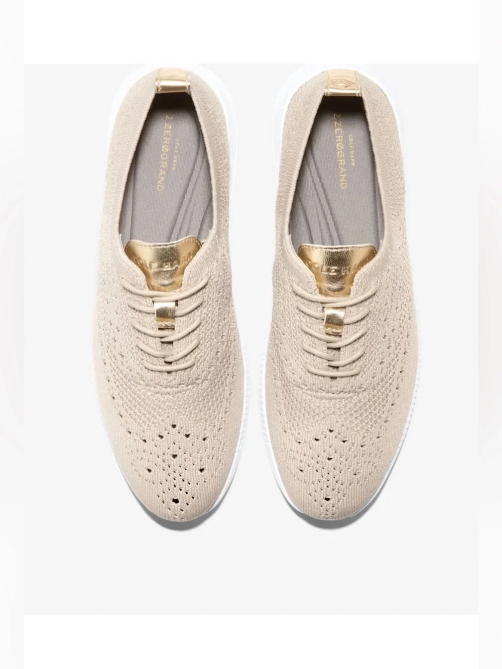 🛍️ NWT Cole Stitchlite™ Wingtip Oxfords Lace-Up Sneakers with Gold Accent
